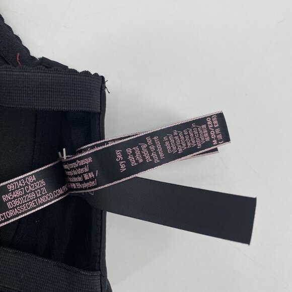 Victoria's Secret Size M-DD VERY SEXY Fringe Open Quarter Cup Shine Strap Bra - Picture 11 of 12